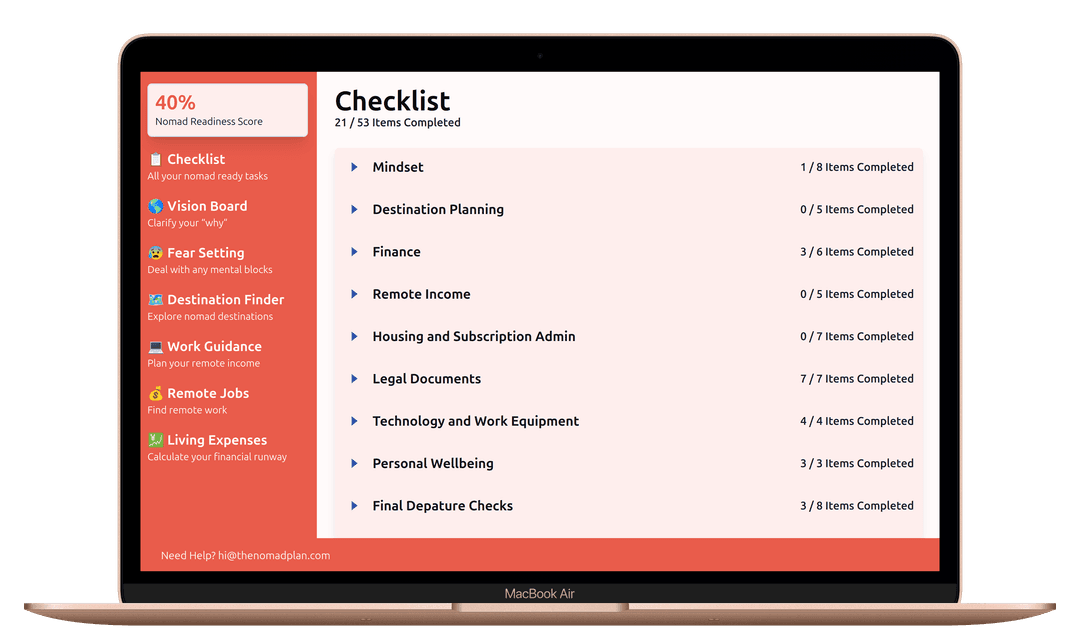 Personalized Nomad Readiness Checklist illustration